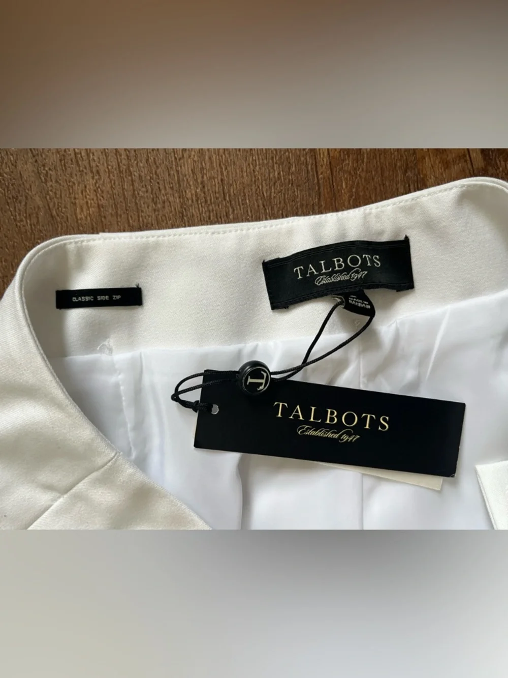 NWT Talbots Women's Classic Side Zip White Dress Pants Size 8 - Picture 4 of 5